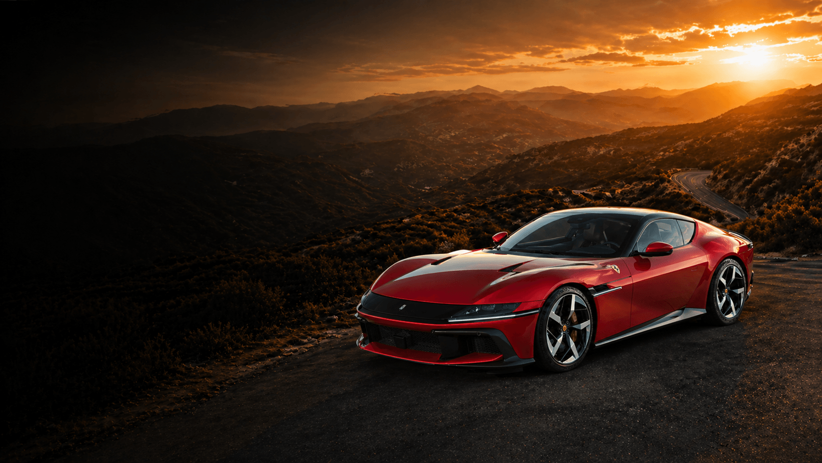 Canyon Exotic Motors Ferrari 12Cilindri in the Agoura Hills canyon